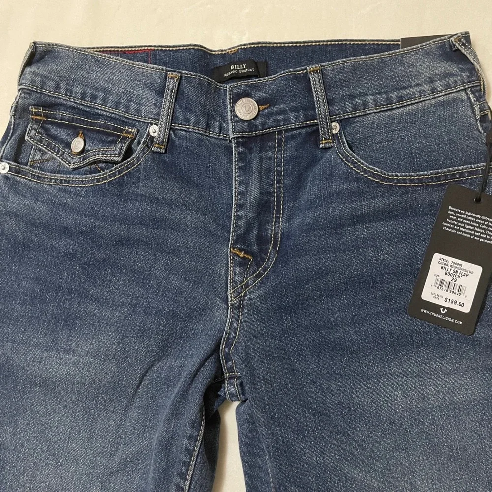 True Religion Billy SN Flap Relaxed Bootcut Jeans Mens Size 29 (30 x 33.5) Denim